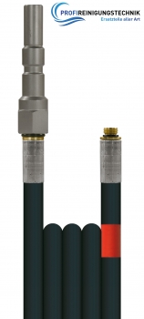 Rohrreinigungsleitung "Polya" ohne Düse / Schlauch aus Kunststoff mit einer Gewebeeinlage / Nennweite 5 / 120 Bar / 20 °C / Stecknippel : AG "mit O-Ring" - KW : 1/8"